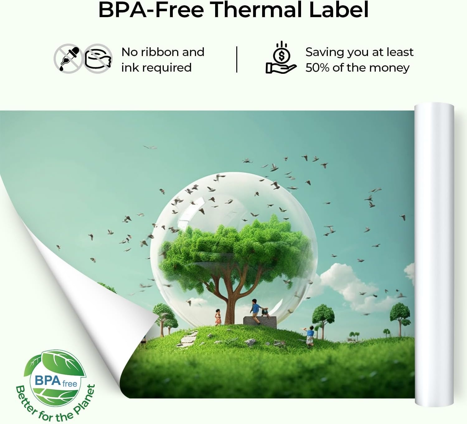 image:imageMUNBYN A4 Thermal Paper 2 Rolls 27 SheetsRoll Thermal Paper for Document Homework Picture 827210mm width Compatible with ITP02ITP04ITP01 Portable Printer BPA Free