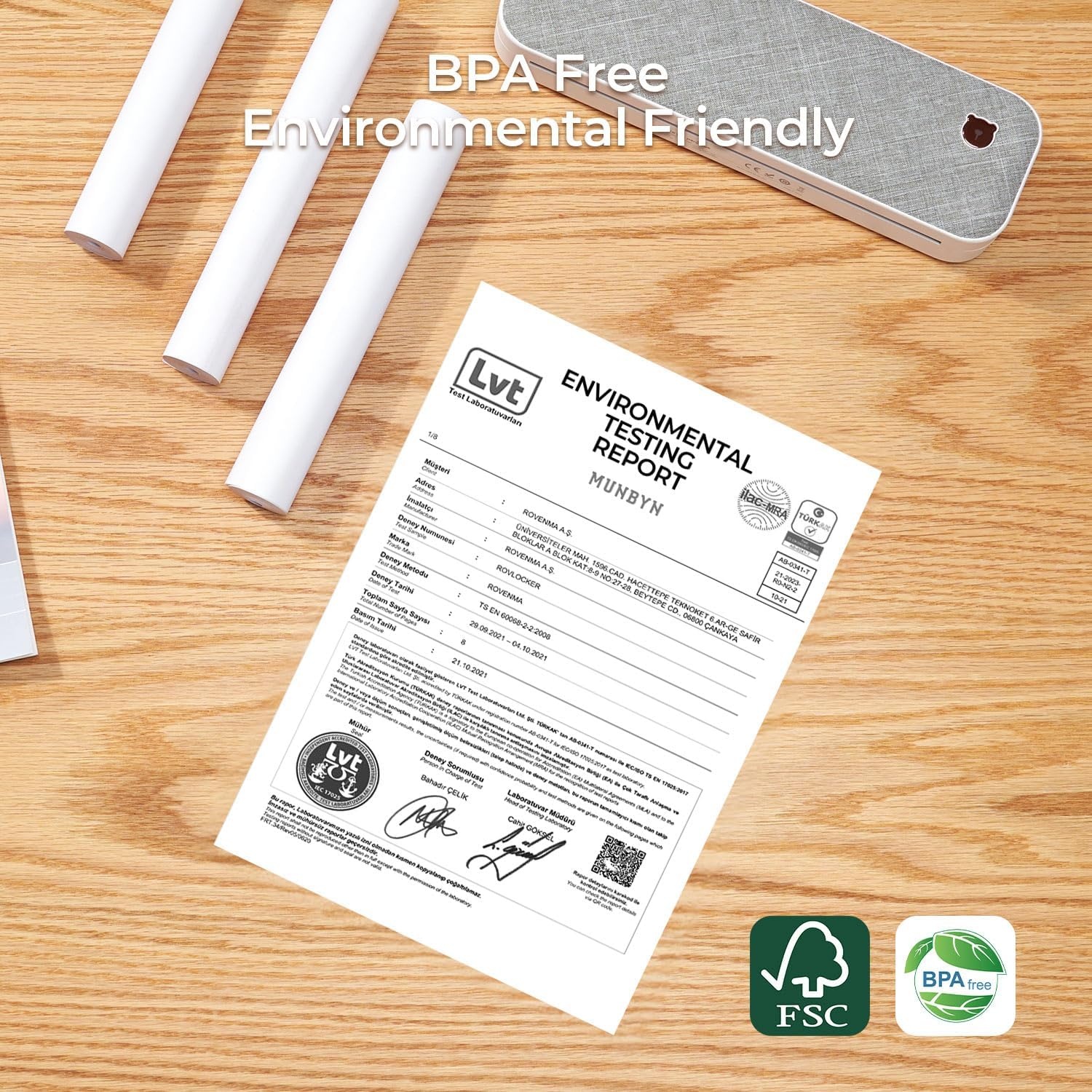 image:imageMUNBYN A4 Thermal Paper 3 Rolls 27 SheetsRoll Thermal Paper for Document Homework Picture 827210mm width Compatible with ITP02ITP04ITP01 Portable Printer BPA Free