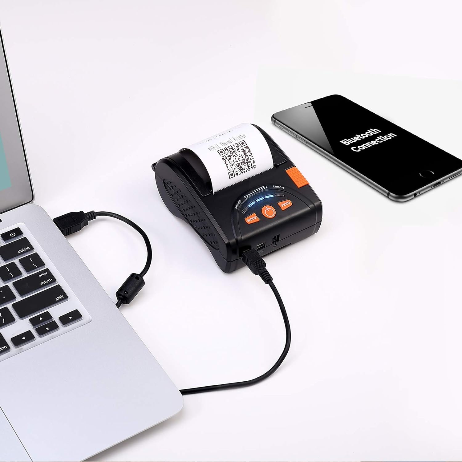 image:imageMUNBYN Bluetooth Receipt Printer 58mm Mini Wireless POS Thermal Printer for Restaurant Portable for AndroidWindows