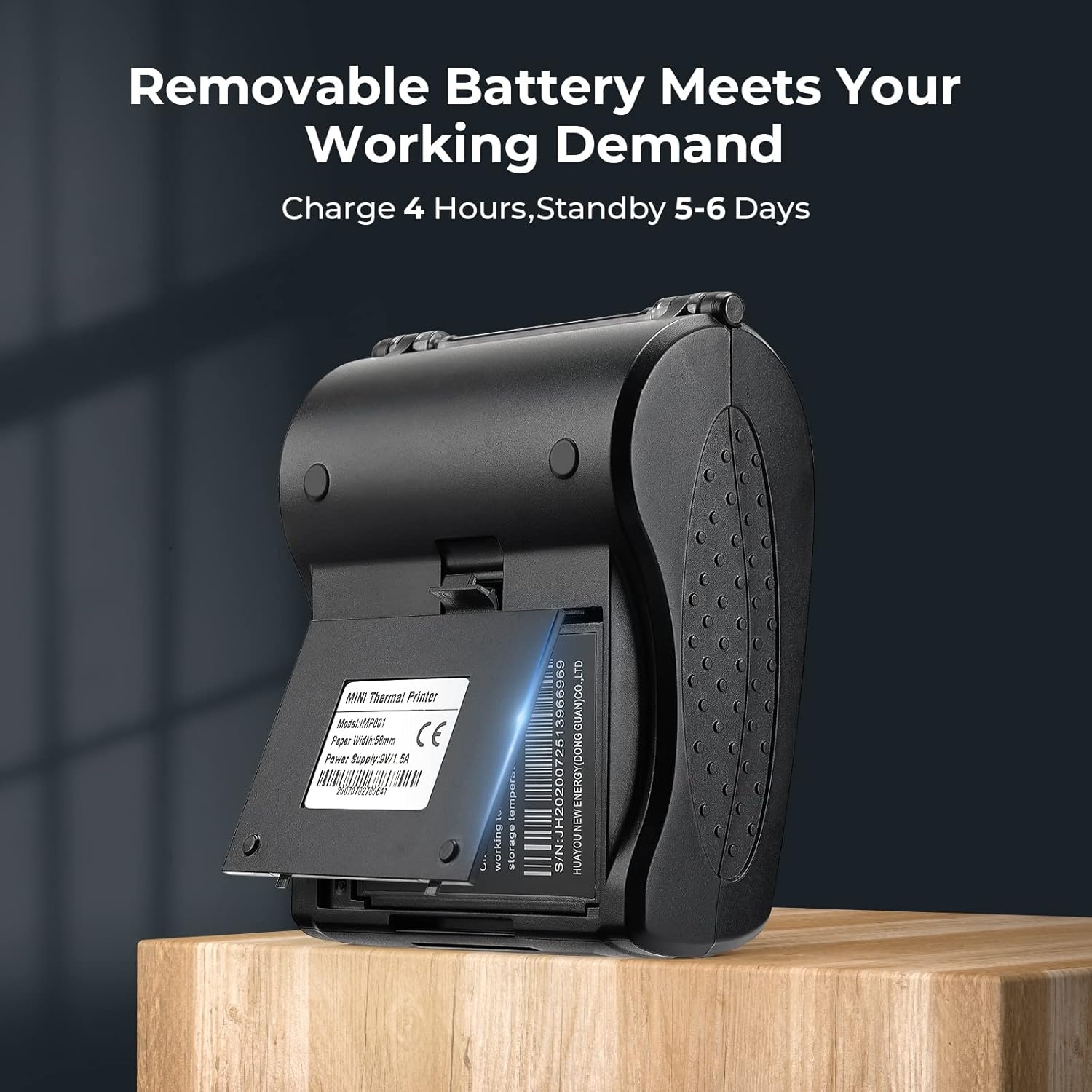 image:imageMUNBYN Bluetooth Receipt Printer 58mm Mini Wireless POS Thermal Printer for Restaurant Portable for AndroidWindows