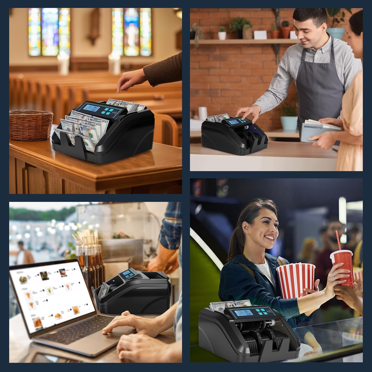 image:imageMUNBYN IMC51 Money Counter Machine Count Value AddBatchAdd Value Mode Bill Counter UVMGIRMT Detection USD only Cash Counter1100 Billsmin Money Counting Machine with LCD Display BlackBlack