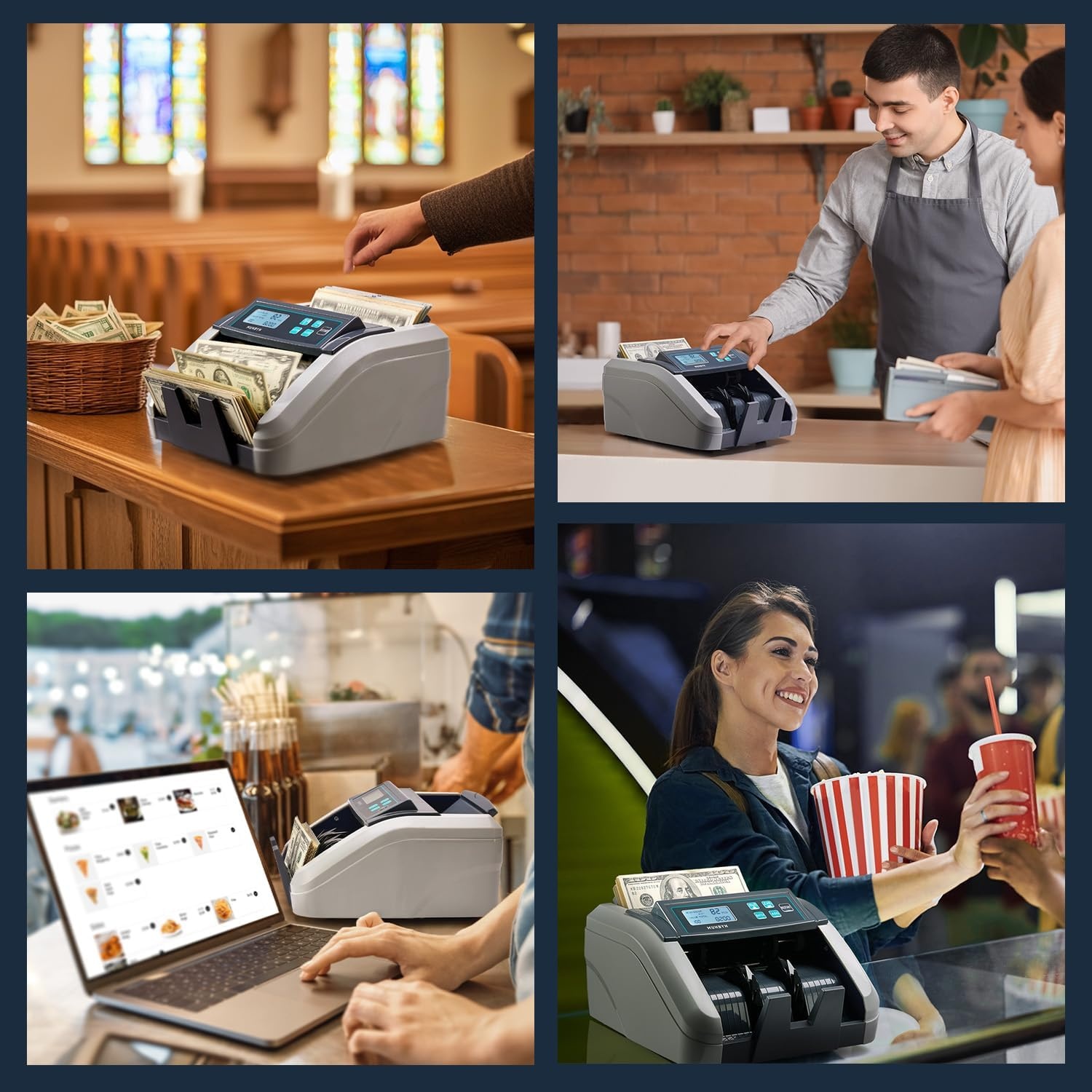 image:imageMUNBYN IMC51 Money Counter Machine Count Value AddBatchAdd Value Mode Bill Counter UVMGIRMT Detection USD only Cash Counter1100 Billsmin Money Counting Machine with LCD Display BlackGray