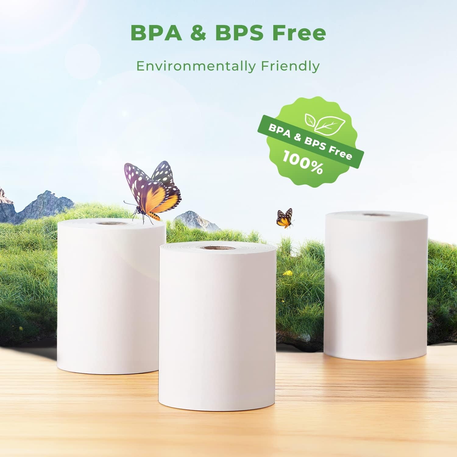 image:imageMUNBYN Thermal Paper 3 18 x 230ft 10 Rolls Receipt Paper Work for Star Micronics TSP100 TSP143 Epson 80mm Receipt Printer Square POS Register 80mm Thermal Receipt Papers BPA Free Plus Version2 14 x 85