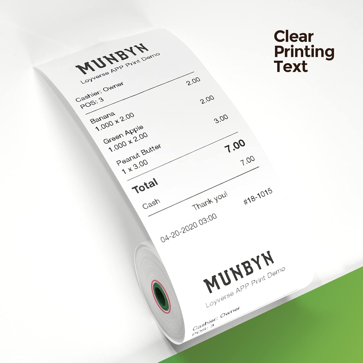 image:imageMUNBYN Thermal Paper 3 18 x 230ft 10 Rolls Receipt Paper Work for Star Micronics TSP100 TSP143 Epson 80mm Receipt Printer Square POS Register 80mm Thermal Receipt Papers BPA Free Plus Version3 18 x 230