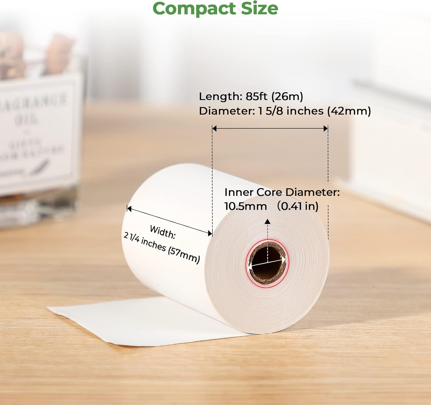image:imageMUNBYN Thermal Paper 3 18 x 230ft 10 Rolls Receipt Paper Work for Star Micronics TSP100 TSP143 Epson 80mm Receipt Printer Square POS Register 80mm Thermal Receipt Papers BPA Free Plus Version2 14 x 85