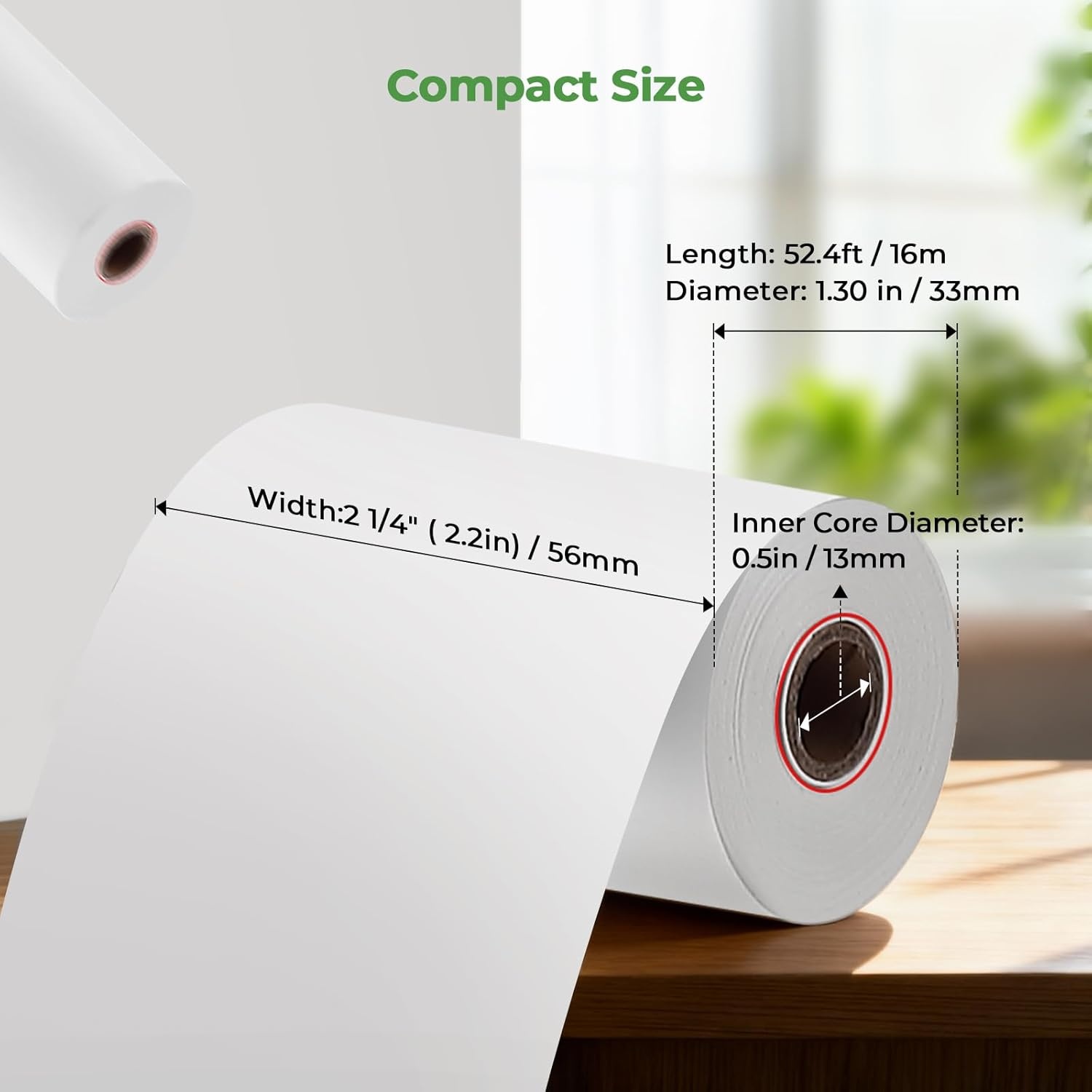 image:imageMUNBYN Thermal Paper 3 18 x 230ft 10 Rolls Receipt Paper Work for Star Micronics TSP100 TSP143 Epson 80mm Receipt Printer Square POS Register 80mm Thermal Receipt Papers BPA Free Plus Version2 14 x 50