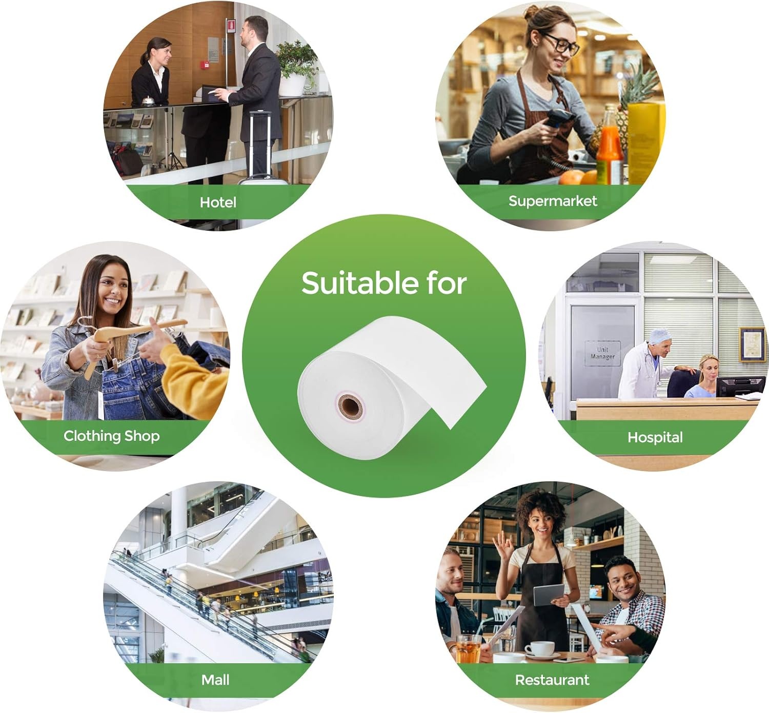 image:imageMUNBYN Thermal Paper 3 18 x 230ft 10 Rolls Receipt Paper Work for Star Micronics TSP100 TSP143 Epson 80mm Receipt Printer Square POS Register 80mm Thermal Receipt Papers BPA Free Plus Version3 18 x 230