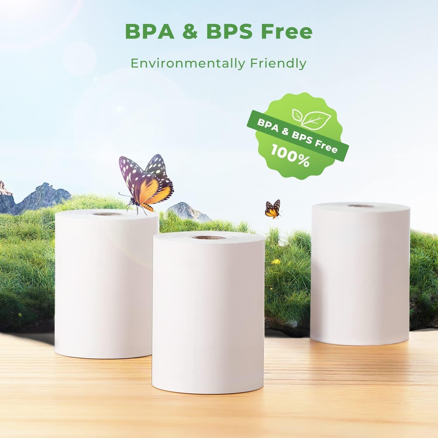 image:imageMUNBYN Thermal Paper 3 18 x 230ft 10 Rolls Receipt Paper Work for Star Micronics TSP100 TSP143 Epson 80mm Receipt Printer Square POS Register 80mm Thermal Receipt Papers BPA Free Plus Version2 14 x 85
