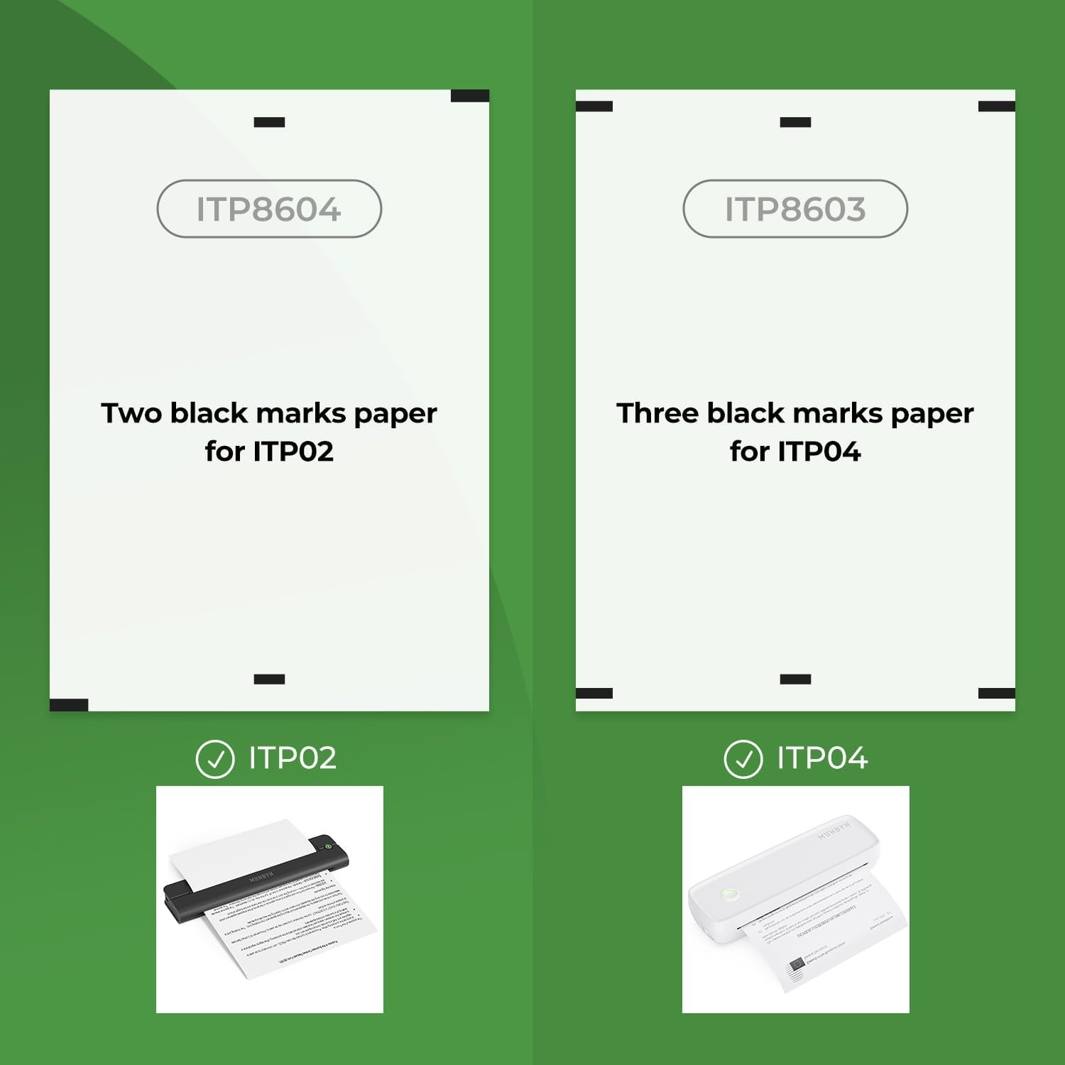 image:imageMUNBYN Thermal Printer Paper 85 x 11 Inch US Letter Size Thermal Paper 100 Sheets Compatible with ITP02 and ITP01 Continual Feeding Thermal Paper