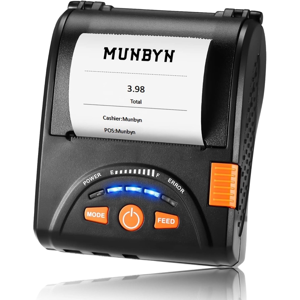 image:imageMUNBYN Bluetooth Receipt Printer 58mm Mini Wireless POS Thermal Printer for Restaurant Portable for AndroidWindows