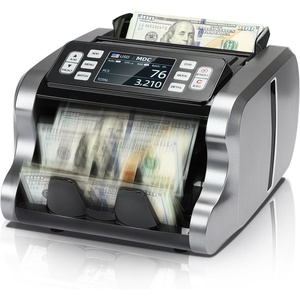 image:imageMUNBYN IMC09 Mixed Denomination Money Counter Machine Value Counting UVMGIRMT Bill Counter 35 TFT Display Money Counting Machine USD EUR MXN CAD Cash Counter for Business WhiteBlack