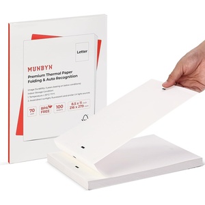 image:imageMUNBYN Thermal Printer Paper 85 x 11 Inch US Letter Size Thermal Paper 100 Sheets Compatible with ITP01A40 Not Compatible with ITP04 Continual Feeding Thermal Paper
