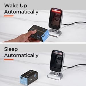 image:imageMUNBYN 1D 2D QR Desktop Barcode Scanner Omnidirectional ManualAutomatic Image Sensing Scanner HandsFree USB Scanner for Windows Linux Mac PC for Mobile EPayment Supermarket POS System Library