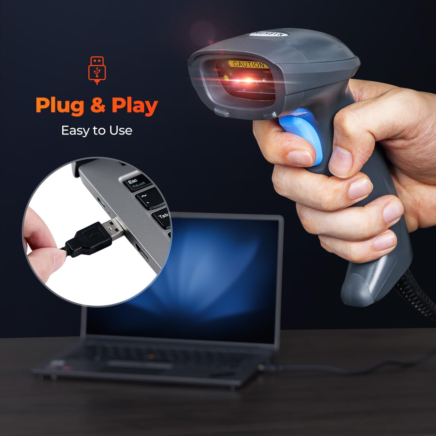 image:imageMUNBYN Book Scanner for Personal Library 1D2D USB Handheld Barcode Scanner Support ISBNUPC and Other Barcode Plug amp Play