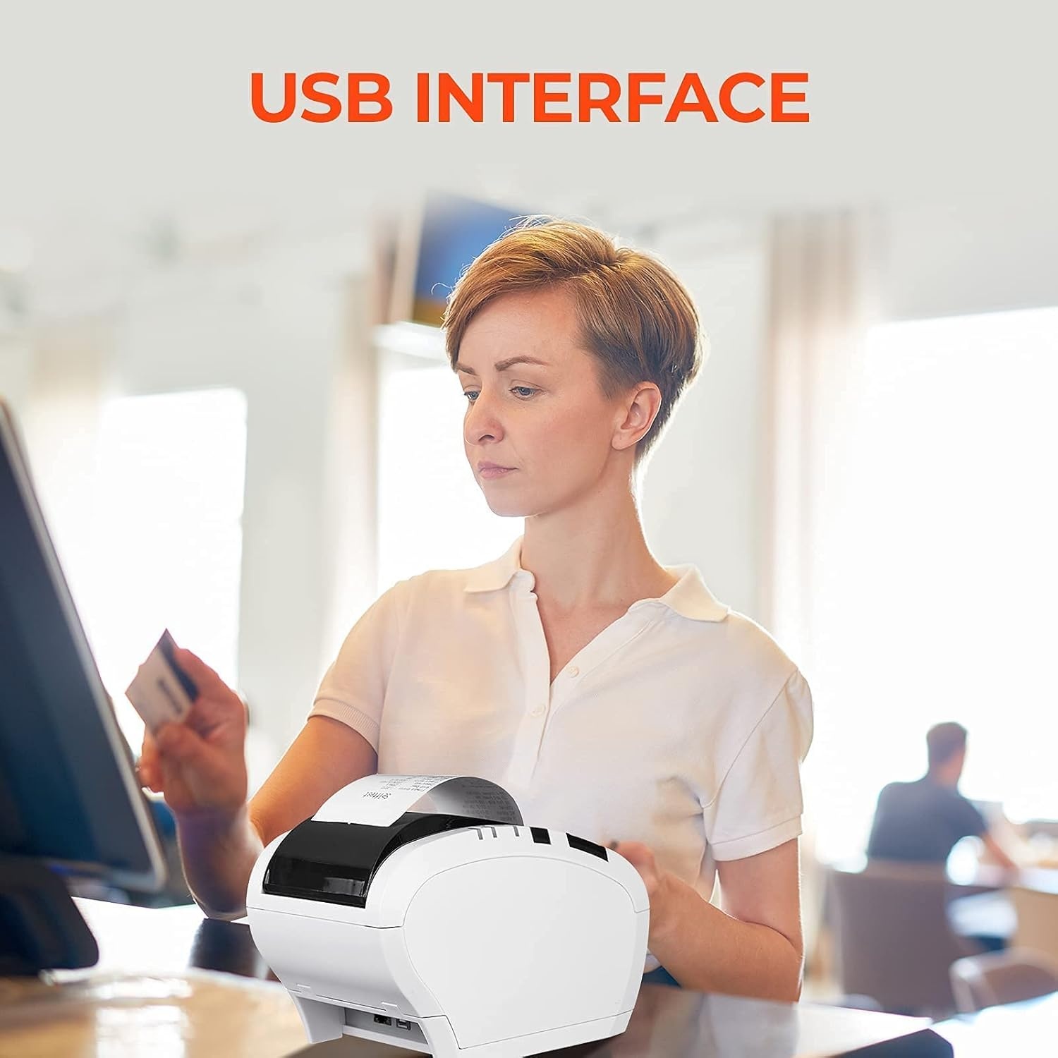 image:imageMUNBYN Receipt Printer Thermal Receipt Printer Works with Windows Mac Chromebook Linux Cash Drawer USBEthernet Port 80mm Printer for POS HighSpeed AutoCutter Wall Mount ESCPOS ITPP047White