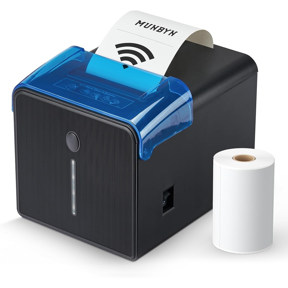image:imageMUNBYN WiFi Receipt Printer with USB Port 80mm POS Printer Works with Mac Windows Chromebook Linux Cash Drawer ESCPOS P047 WiFi Do Not Support Square Paypal Zettle Shopify Kyte Bluetooth