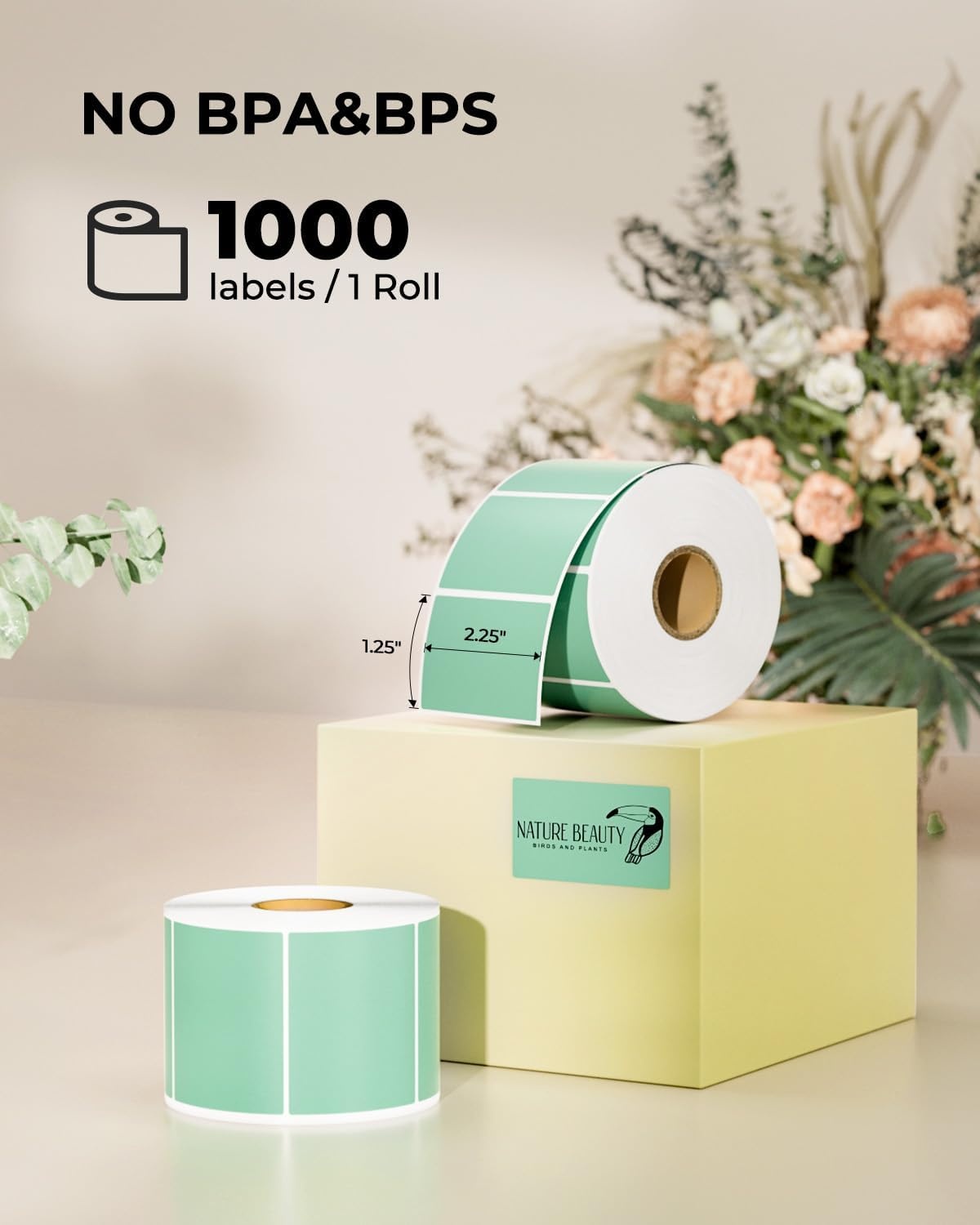 image:image2 Inch Green Circle Thermal Sticker Labels225x125 Green Thermal Sticker Labels