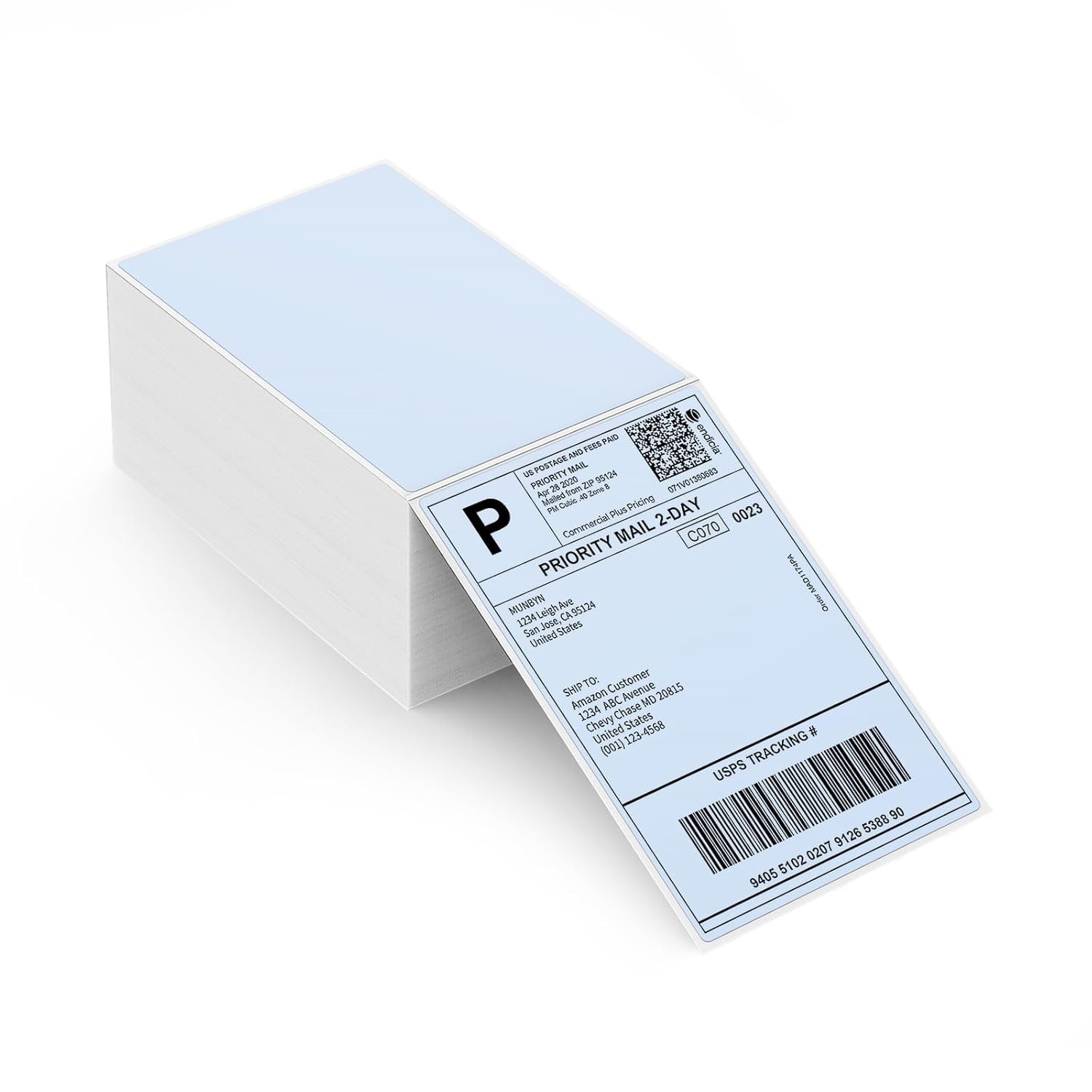 image:imageBlue Shipping Labels2 Inch Blue Circle Thermal Sticker Labels