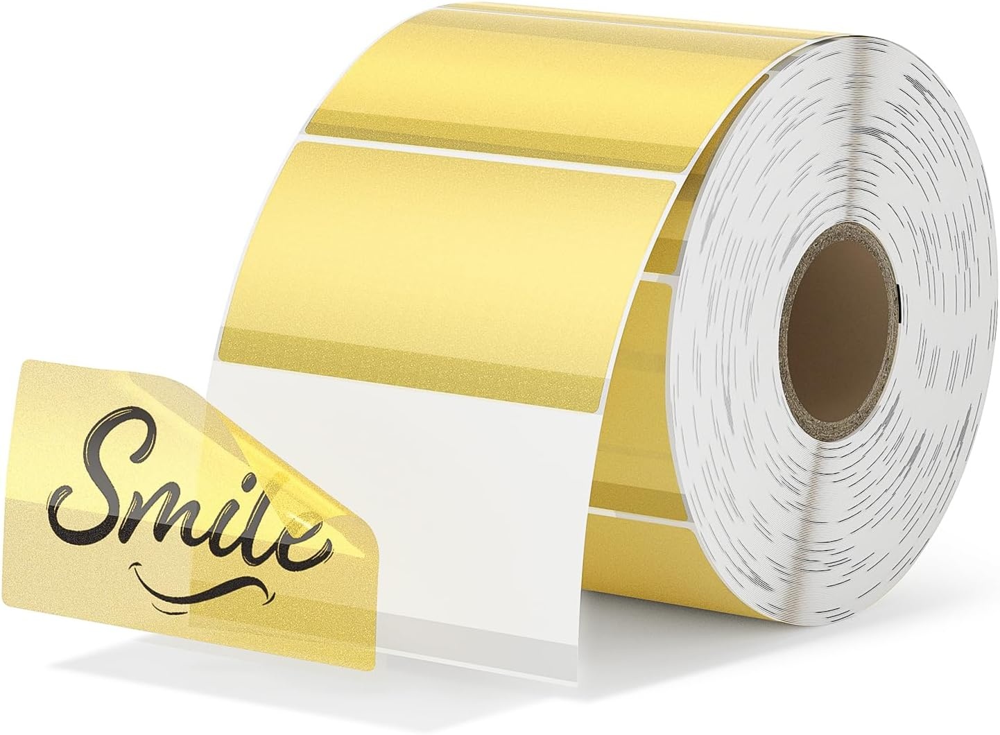 image:imageMUNBYN 2 Inch 508X 508mm Gold Transparent Thermal Labels Round Fine Glitter Printable Thermal Stickers for Small Businesses 500 Labels1 RollGold