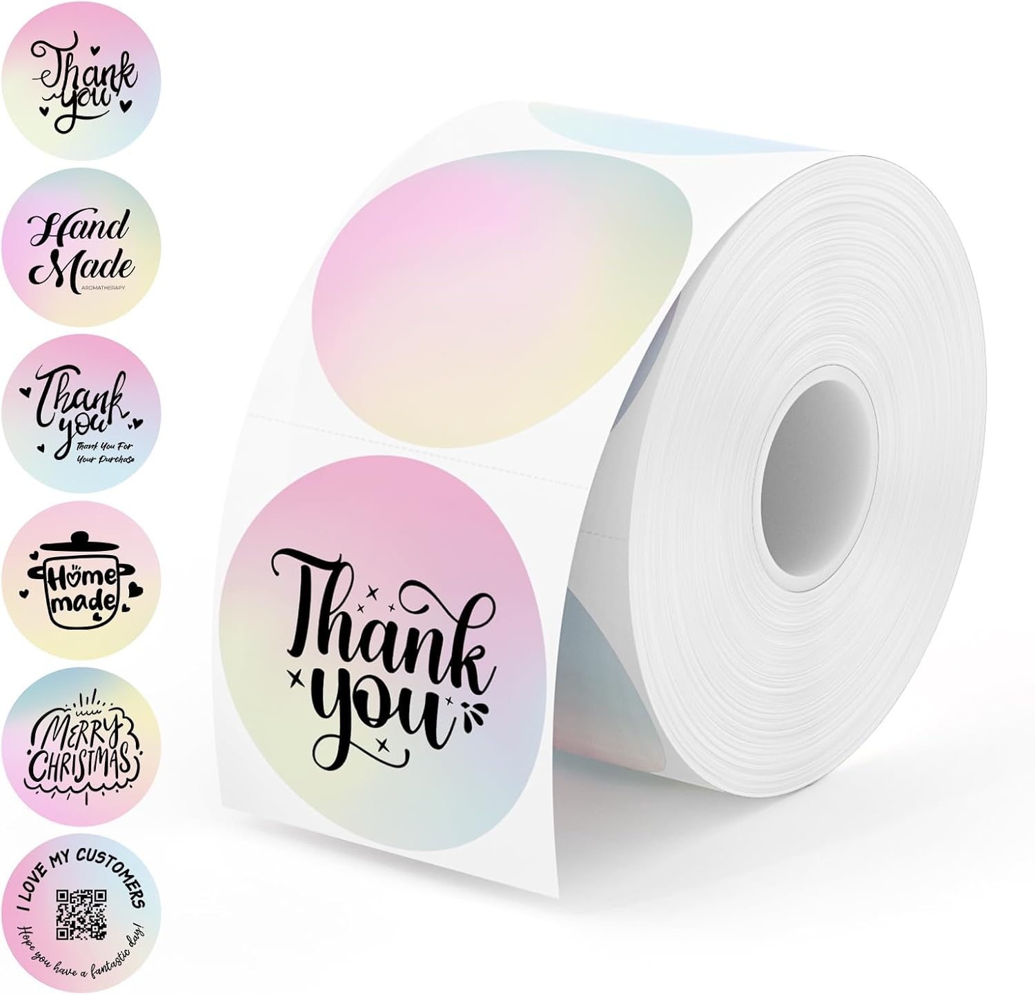 image:imageMUNBYN 2 Inch Circle Thermal Sticker Labels and Bluetooth Thermal Label Printer