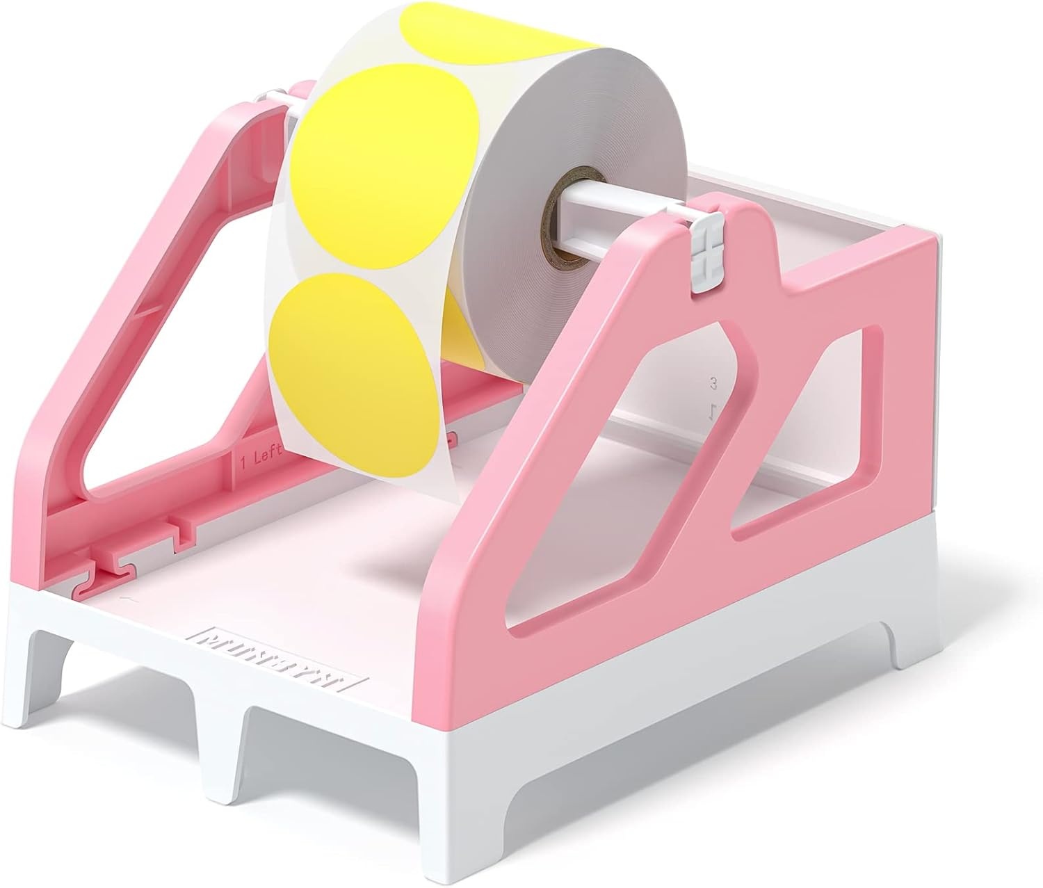 image:imageMUNBYN 2 Inch Color Circle Thermal Sticker Label Pink Label Holder for Rolls and FanFold Labels Bluetooth Thermal Label Printer 941B