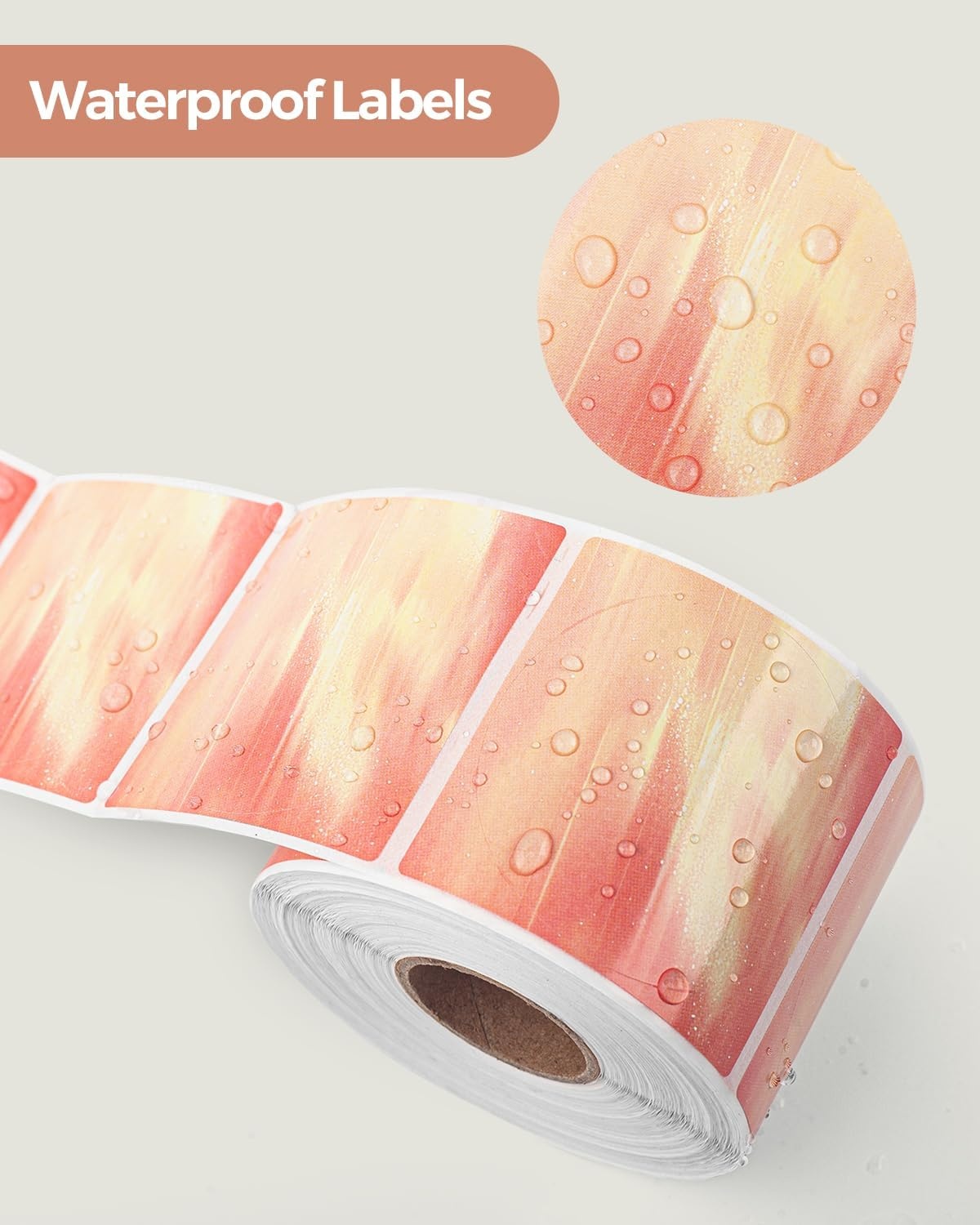 image:imageMUNBYN 2 Inch Round Orange Thermal Labels SelfAdhesive Stickers for Baking Candle and Food Compatible with Thermal Printers 500 Labels1 RollOrange