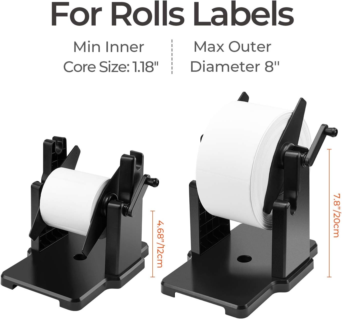 image:imageMUNBYN 2 in 1 External Rolls Label HolderThermal Direct Shipping Label Pack of 500 4x6 Per Roll Labels