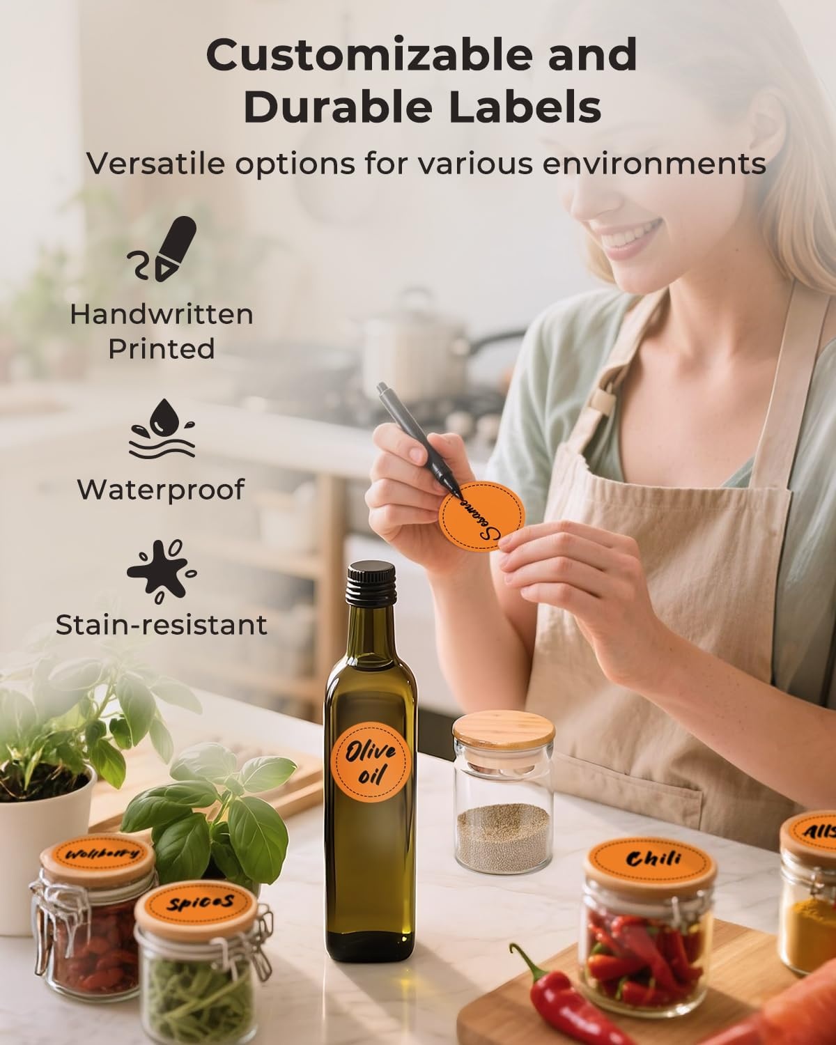 image:imageMUNBYN 3 Inch Pink Circle Thermal Sticker Labels MultiPurpose SelfAdhesive Round Direct Thermal Labels for Business 500 Sheets1 RollOrange