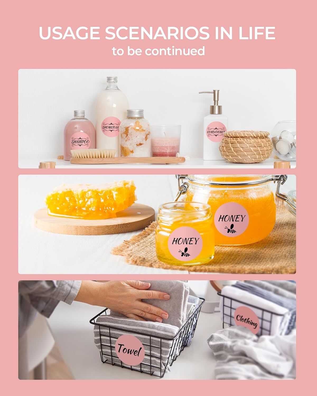 image:imageMUNBYN 3 Inch Pink Circle Thermal Sticker Labels MultiPurpose SelfAdhesive Round Direct Thermal Labels for Business 500 Sheets1 RollPink