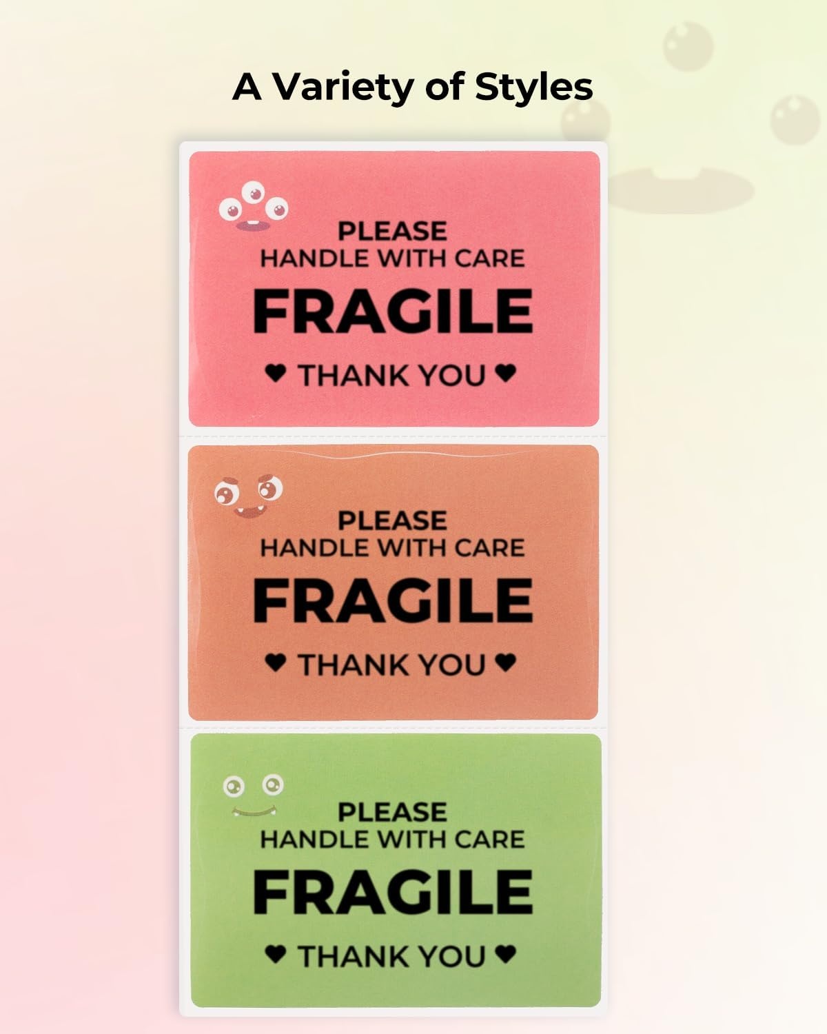 image:imageMUNBYN 3x2 Inch Cartoon Thermal Labels Custom Logo and Thank You Stickers 500 Labels1 Roll