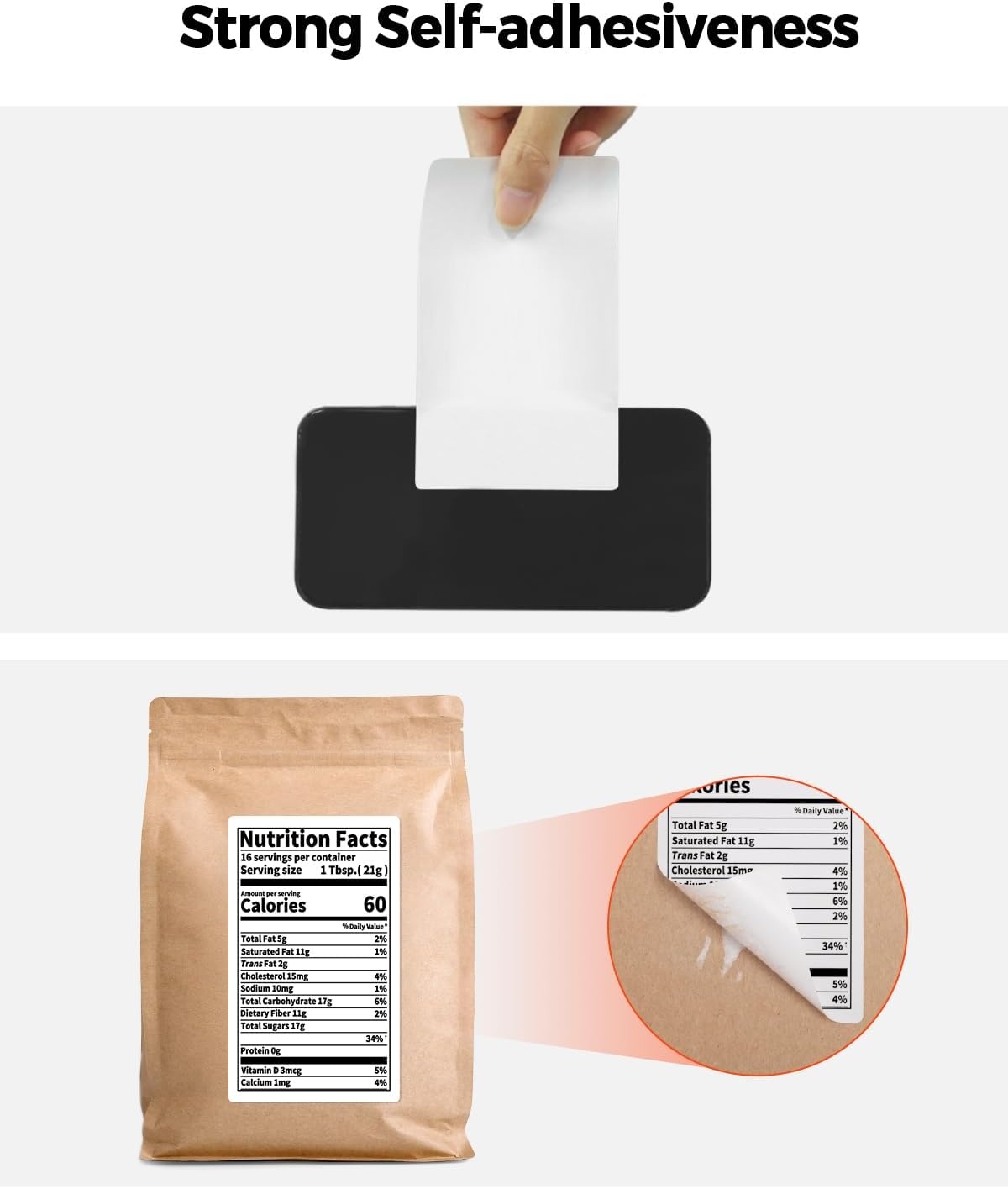image:imageMUNBYN 3x2 Inch White Thermal Labels Thermal Sticker Labels for Price Barcode Mailing Name 500 Sheets1 RollWhite
