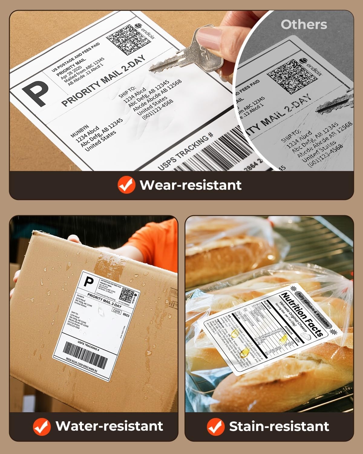image:imageMUNBYN 4x6 Pink Direct Thermal Shipping Labels Commercial Grade Permanent Adhesive Fanfold Mailing Postage Label Paper for Thermal Printers and Packages 500 Sheets per StackWhite