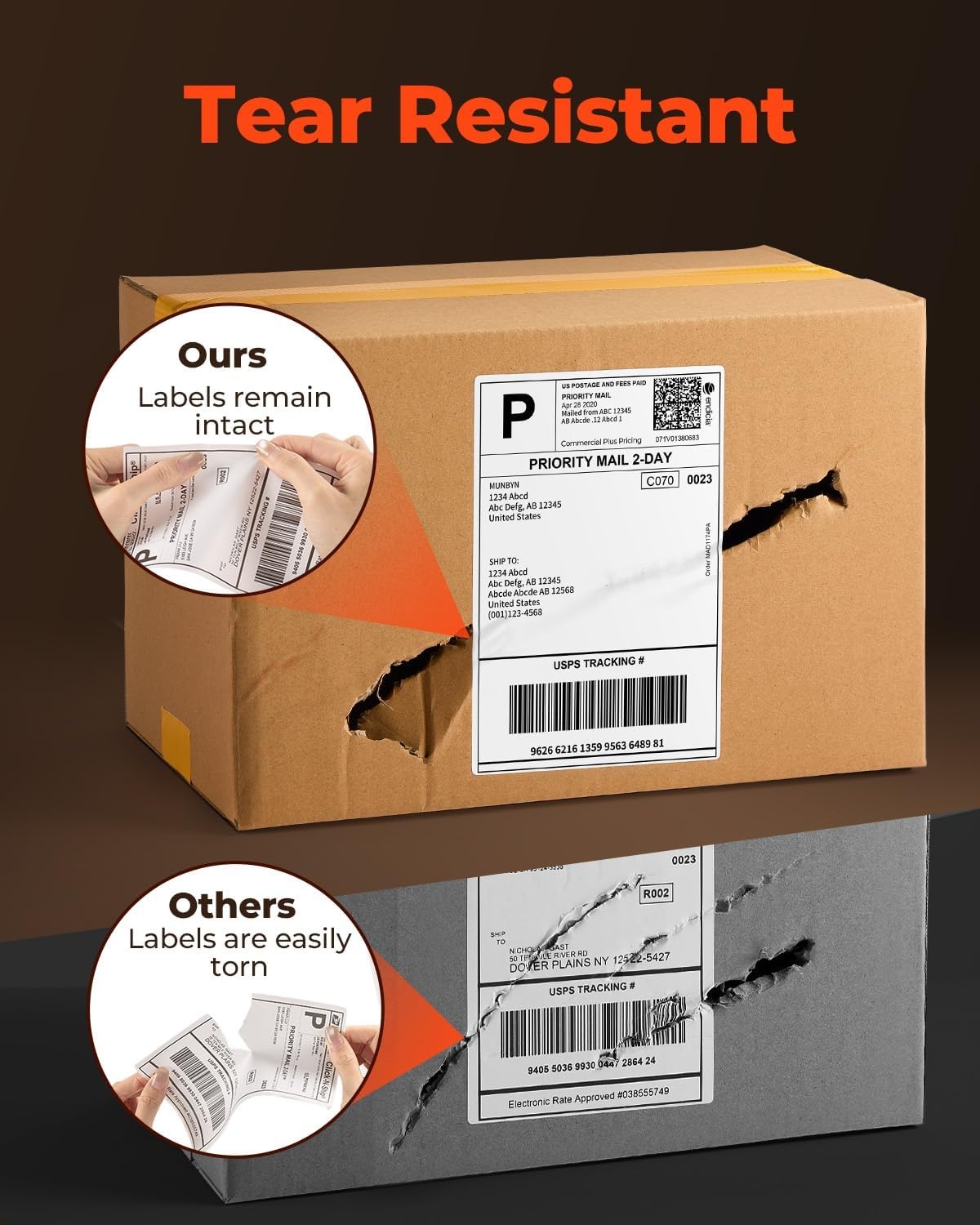image:imageMUNBYN 4x6 Pink Direct Thermal Shipping Labels Commercial Grade Permanent Adhesive Fanfold Mailing Postage Label Paper for Thermal Printers and Packages 500 Sheets per StackWhite