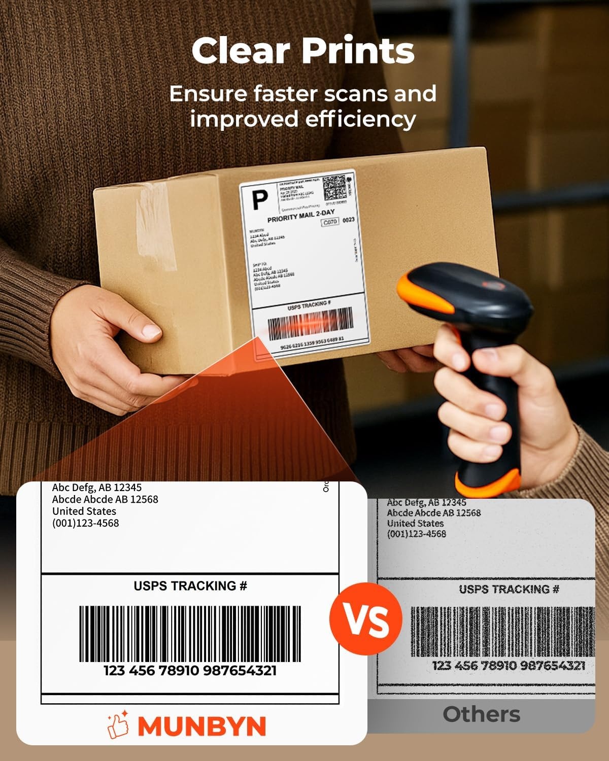 image:imageMUNBYN 4x6 Pink Direct Thermal Shipping Labels Commercial Grade Permanent Adhesive Fanfold Mailing Postage Label Paper for Thermal Printers and Packages 500 Sheets per StackWhite