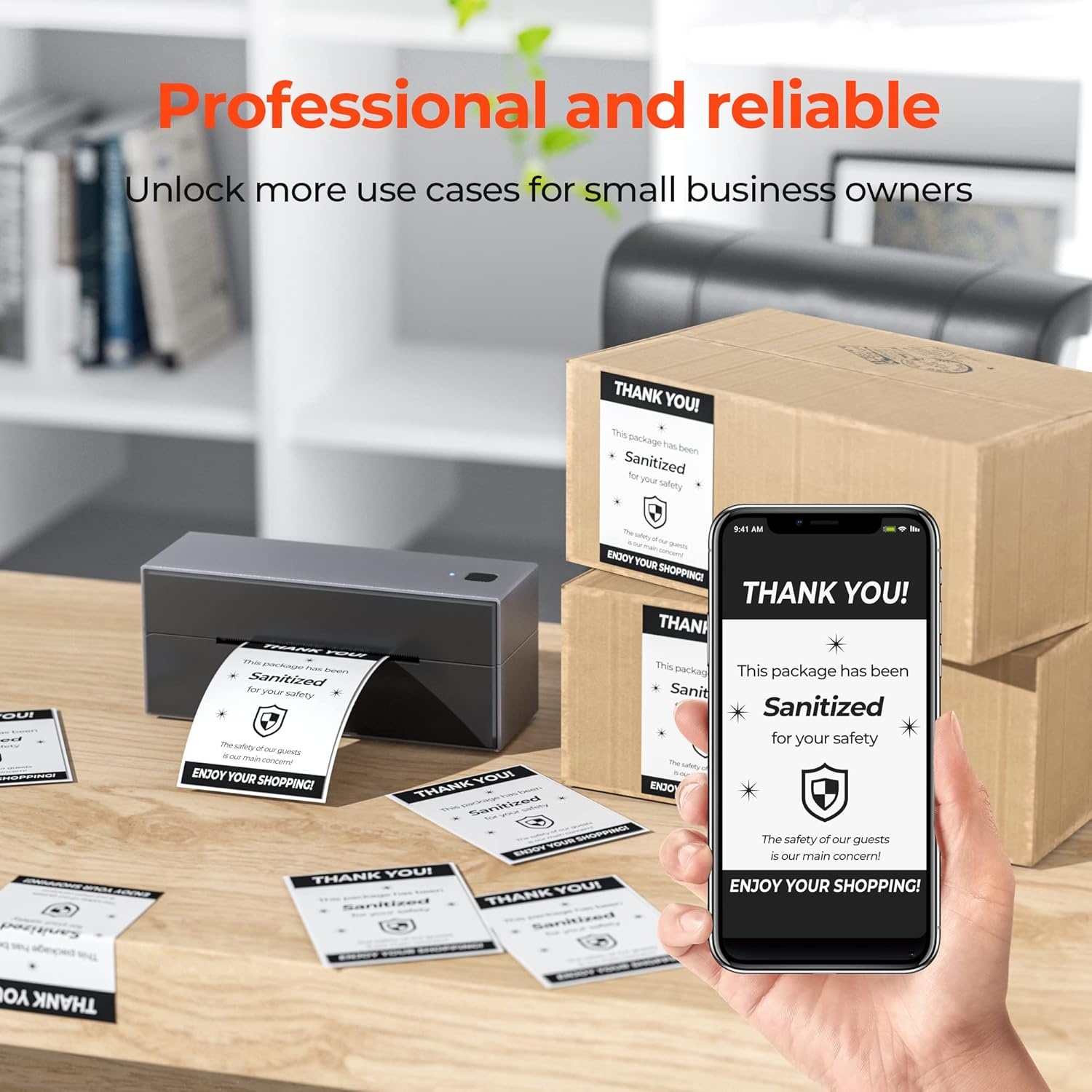 image:imageMUNBYN 4x6 Pink Direct Thermal Shipping Labels Commercial Grade Permanent Adhesive Fanfold Mailing Postage Label Paper for Thermal Printers and Packages 500 Sheets per StackWhite