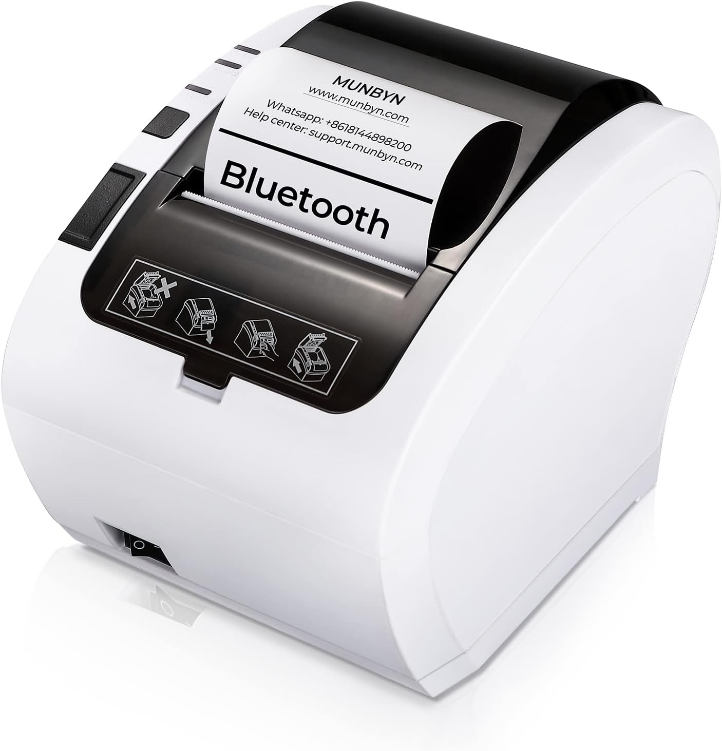 image:imageMUNBYN Bluetooth 50 Receipt Printer P047 80mm POS Printer and Thermal Receipt Paper 3 18 x 230ft 20 Rolls