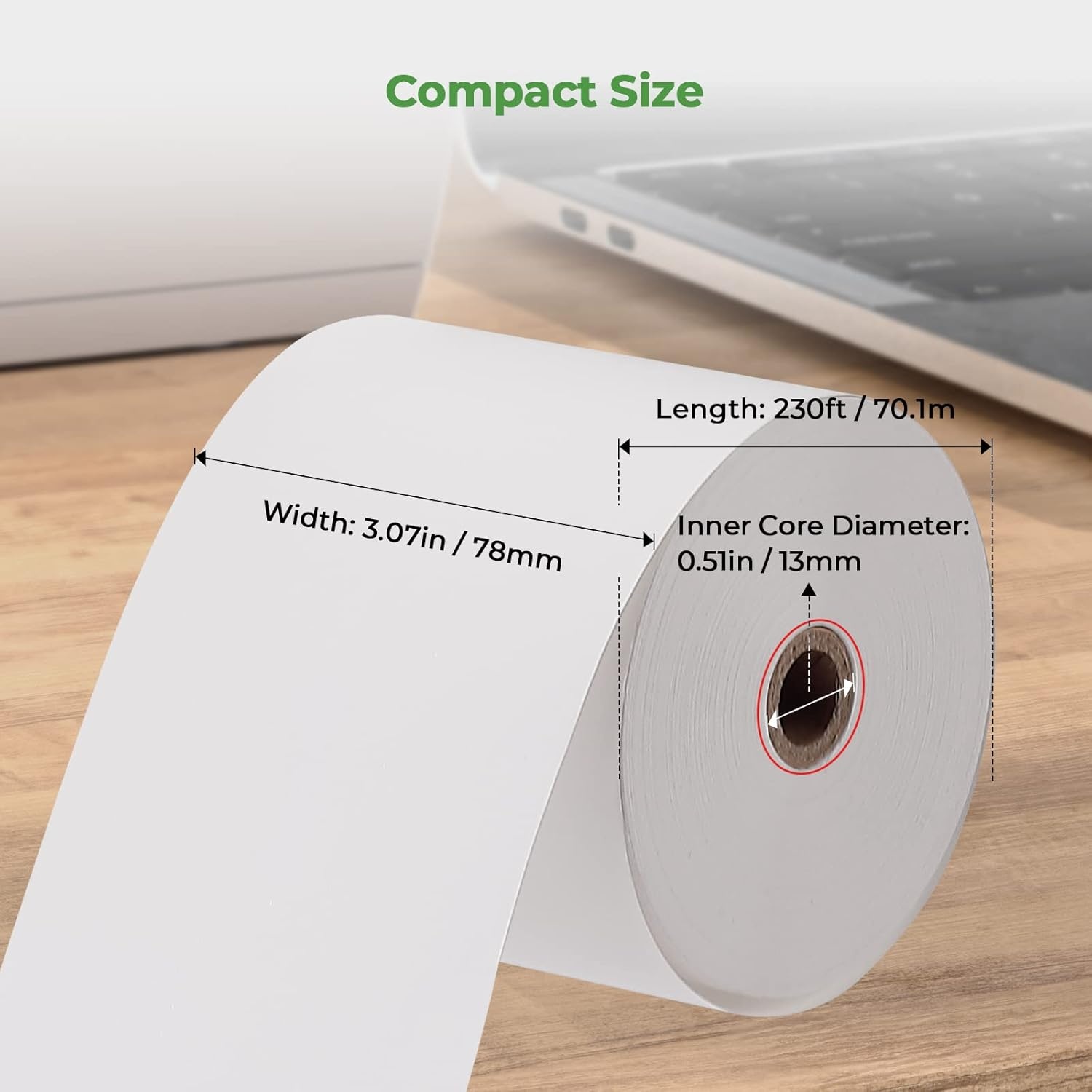 image:imageMUNBYN Bluetooth 50 Receipt Printer P047 80mm POS Printer and Thermal Receipt Paper 3 18 x 230ft 20 Rolls