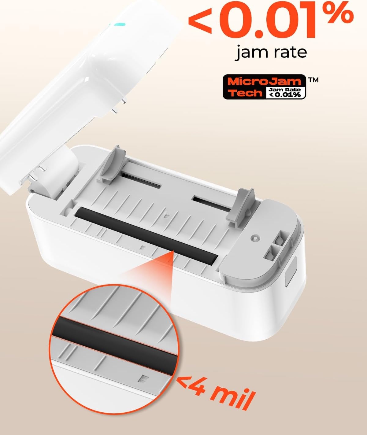 image:imageMUNBYN Bluetooth Thermal Label Printer RealWriter RW402B 4x6 Shipping Label Printer for Small Business Compatible with Android iPhone and Windows Mac ChromebookWhite