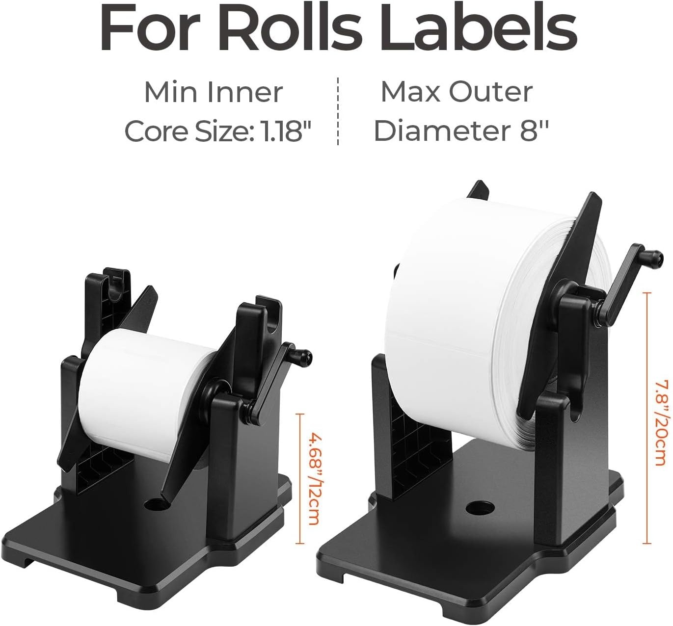 image:imageMUNBYN External Rolls Label Holder 2 in 1 FanFold Stack Paper Holder for Desktop Thermal Label PrinterLarge