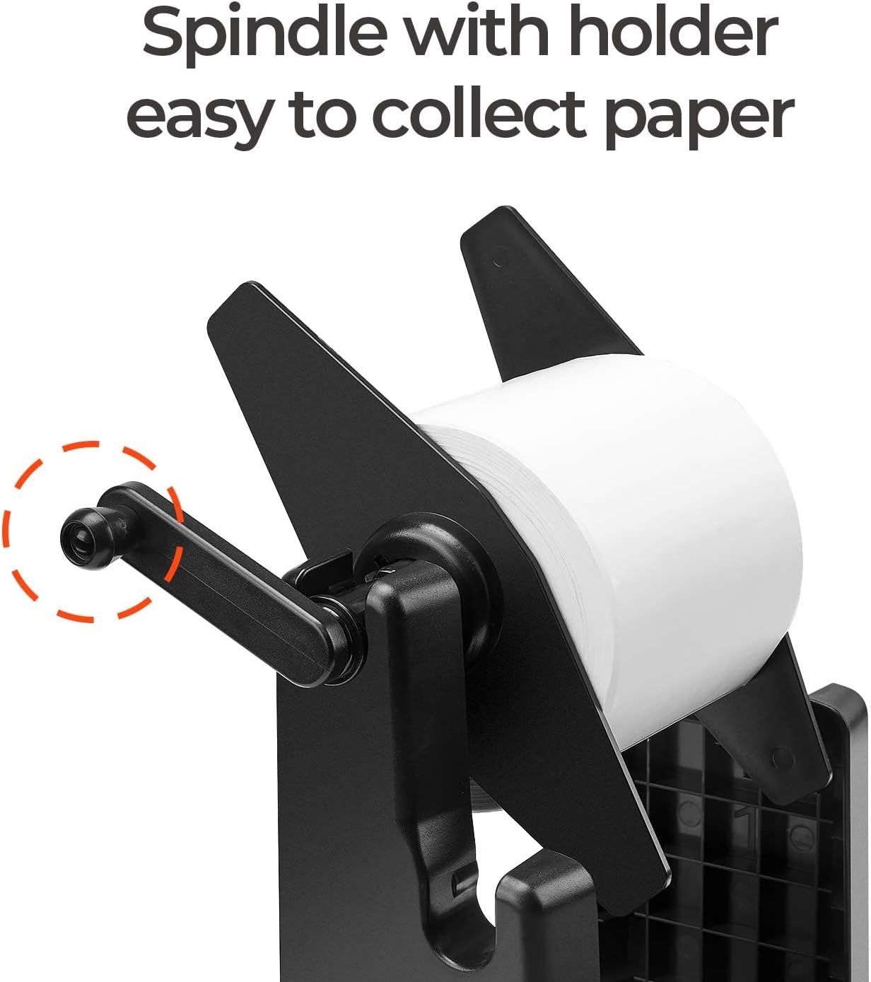 image:imageMUNBYN External Rolls Label Holder 2 in 1 FanFold Stack Paper Holder for Desktop Thermal Label PrinterLarge