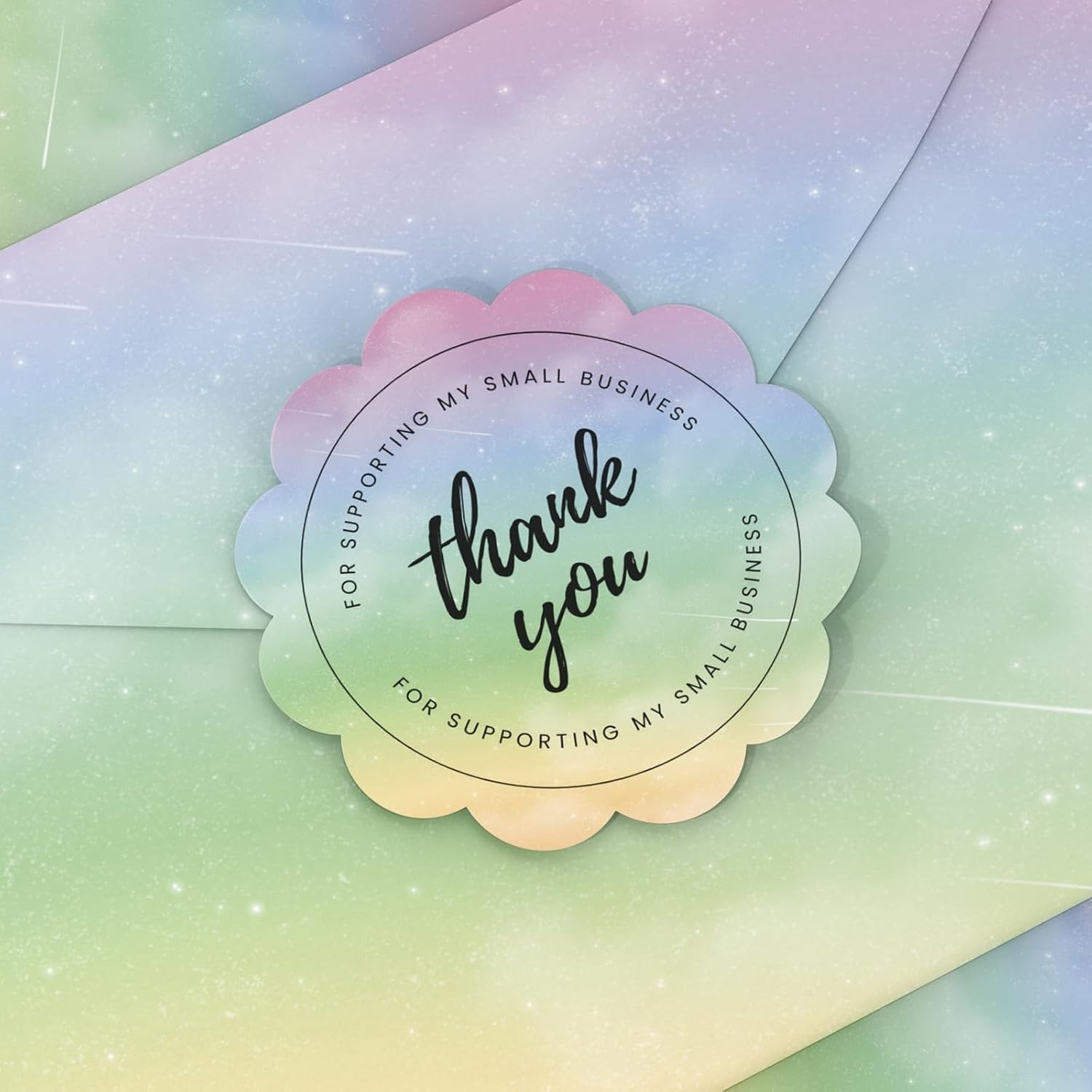 image:imageMUNBYN Flower ShapeThermal Label Stickers 225inch Watercolor Thermal Labels MultiPurpose Stickers for Packaging Gifts Business DIY Logo Design 500 Labels1 Roll ITLP22LLRD