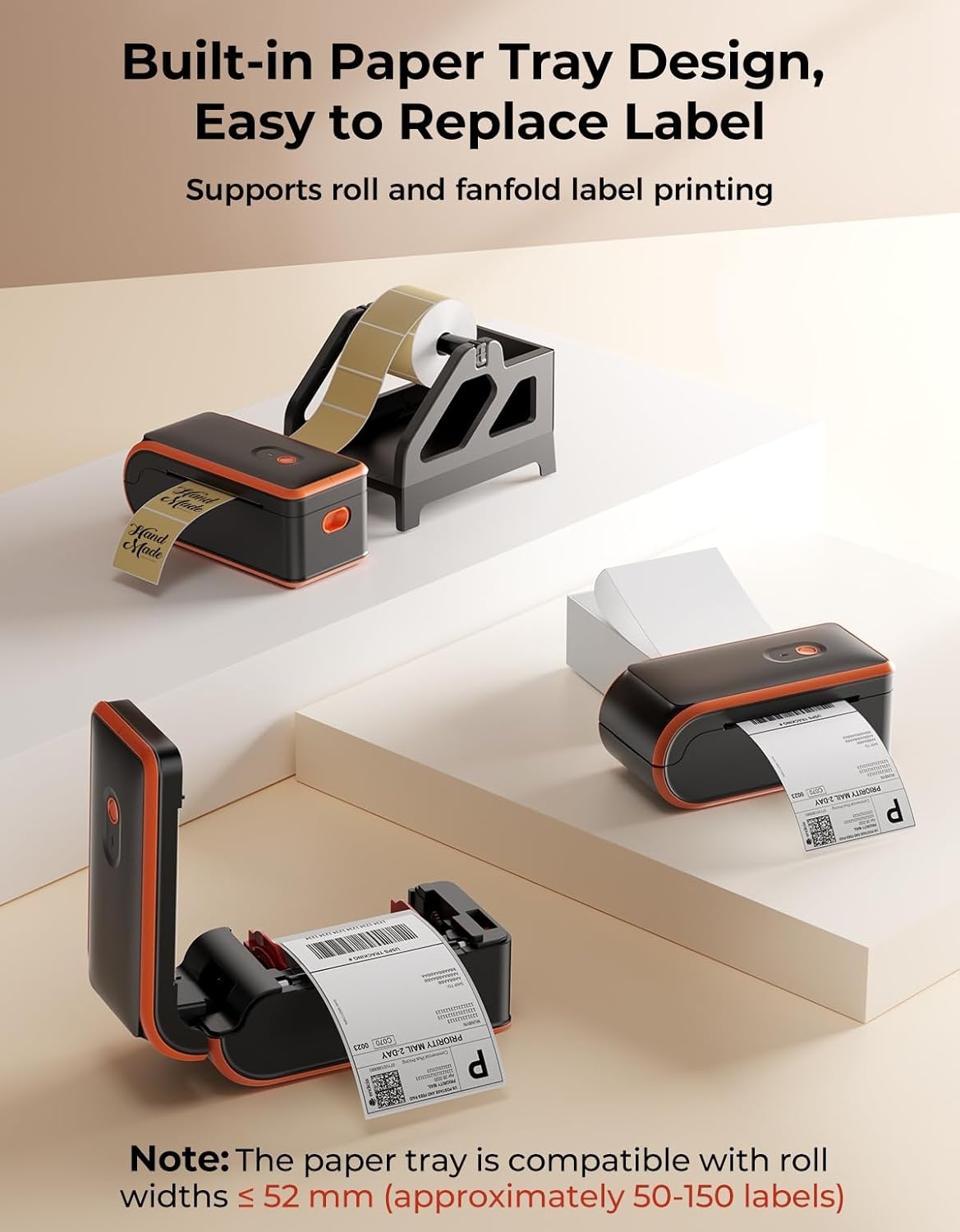 image:imageMUNBYN MC240 Bluetooth Thermal Label Printer2 Inch Thermal Labels RoundShipping Scale Accurate 66lb01oz Postal Scale