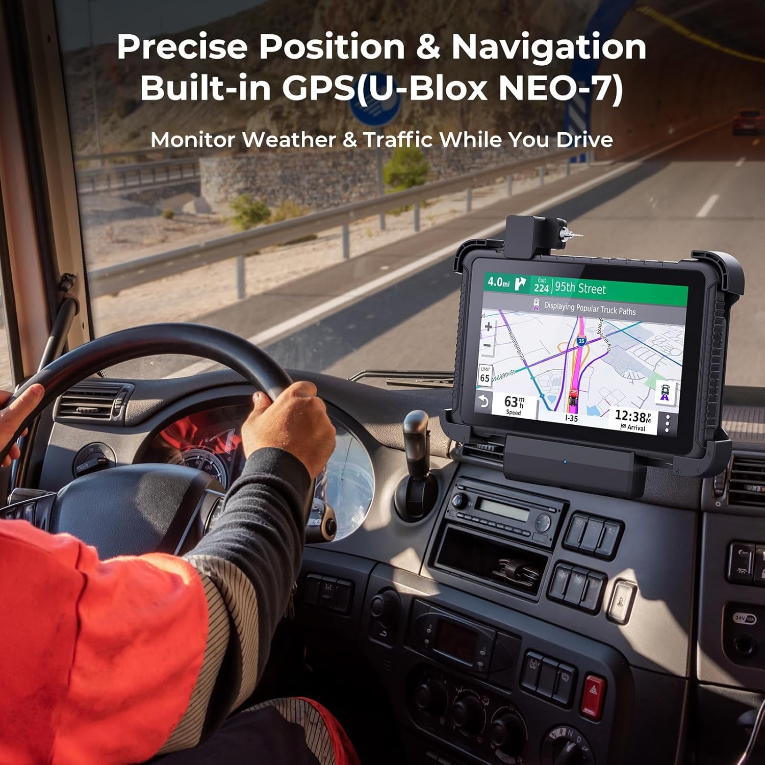 image:imageMUNBYN Rugged Tablet IRT08 101 inch Windows Tablet Windows 11 Pro 8GB128GB Intel N5100Sunlight Readable 4G LTE GPS Heavy Duty Industrial Outdoor Work PC BT51 WiFi 2Y Protection