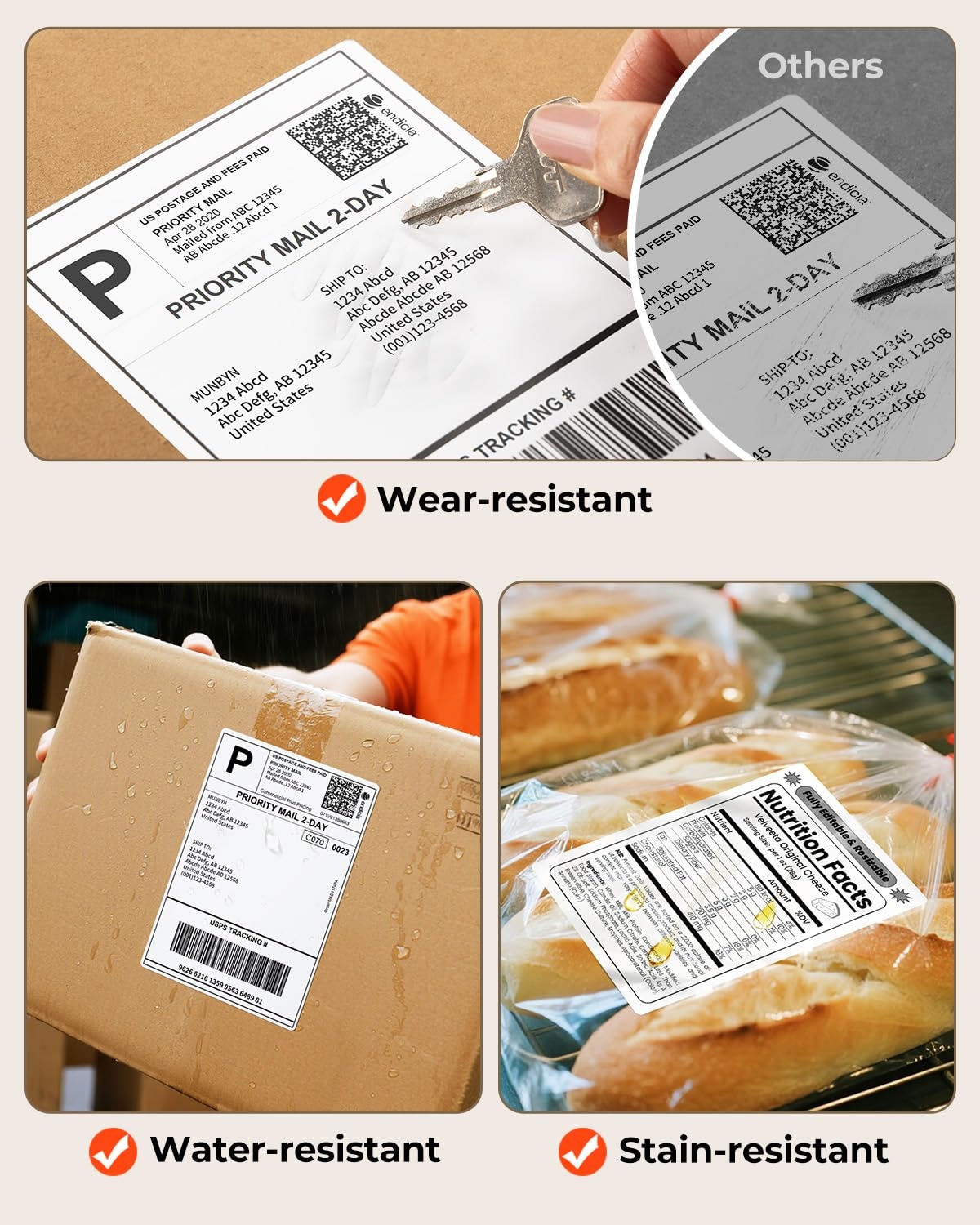 image:imageMUNBYN Thermal Direct Shipping Labels 4x6 Labels for Thermal Printer 500 Sheets1 Rolls Commercial Grade220 Labels