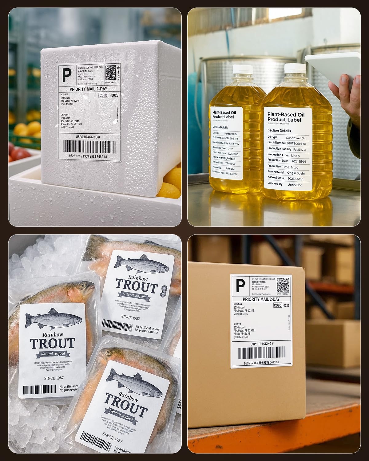 image:imageMUNBYN Thermal Direct Shipping Labels 4x6 Labels for Thermal Printer 500 Sheets1 Rolls Commercial Grade380 Labels