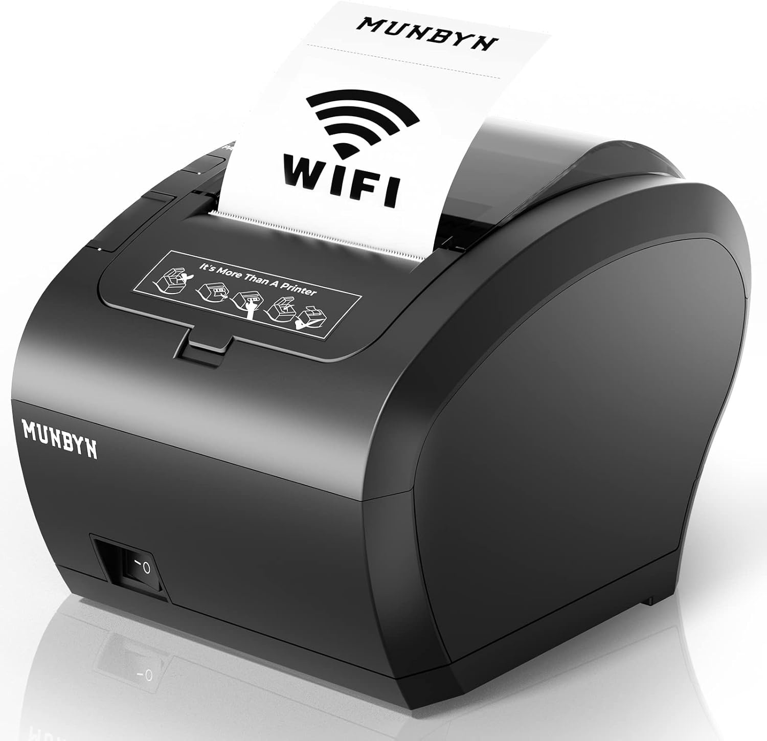 image:imageMUNBYN WiFi Receipt Printer with USB Port and Thermal Paper 3 18 x 230ft 10 Rolls Receipt Paper