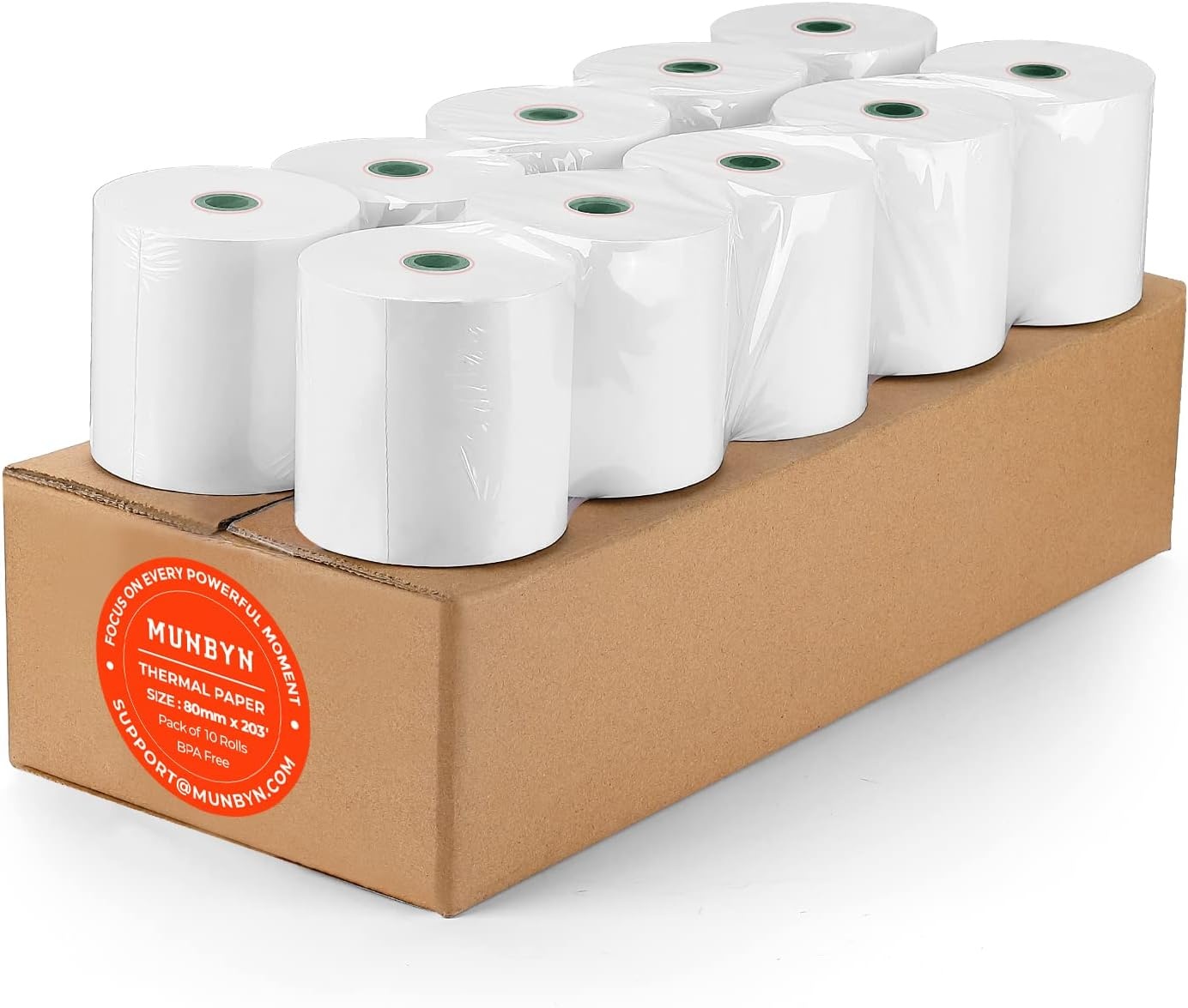 image:imageMUNBYN WiFi Receipt Printer with USB Port and Thermal Paper 3 18 x 230ft 10 Rolls Receipt Paper
