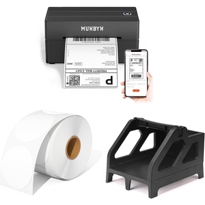 image:imageMUNBYN 130B Bluetooth Thermal Label Printer2 Inch Circle Thermal Sticker LabelsShipping Label Holder