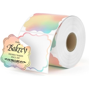 image:imageMUNBYN 2 Inch Round Thermal Labels Direct Thermal Printer Labels for Small Businesses DIY Logo Design 750 Sheets1 RollBlueyellow Rainbow