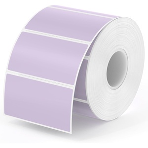 image:imageMUNBYN 225x125 Thermal Sticker Labels Blue SelfAdhesive Barcode Label Paper for Direct Thermal Printer and Business MultiPurpose Rectangle Address Shipping Mailing Stickers1000 SheetsRollPurple